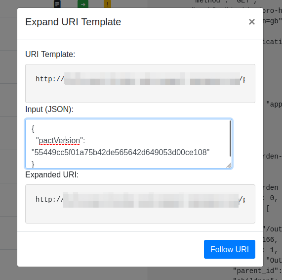 Query URI Template